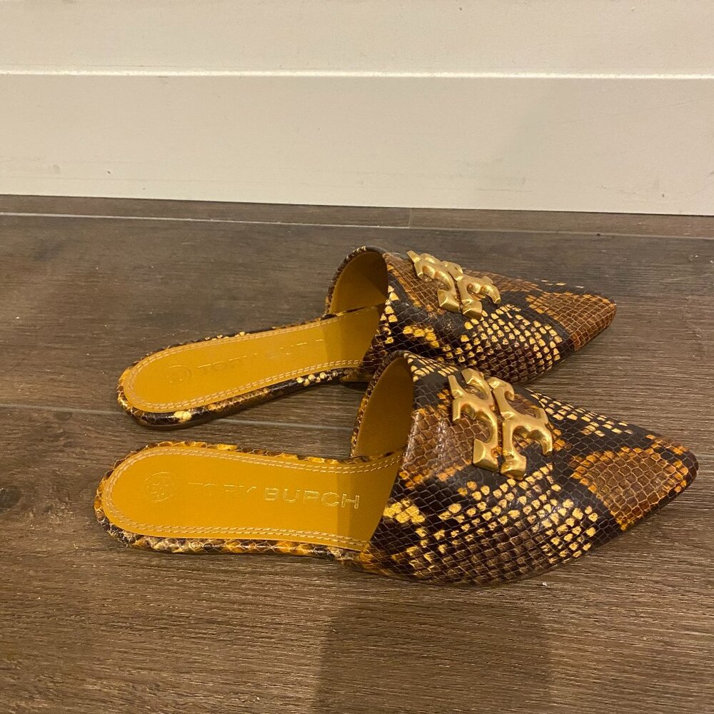 Tory Burch, Snakeskin Leather Mule, US 7